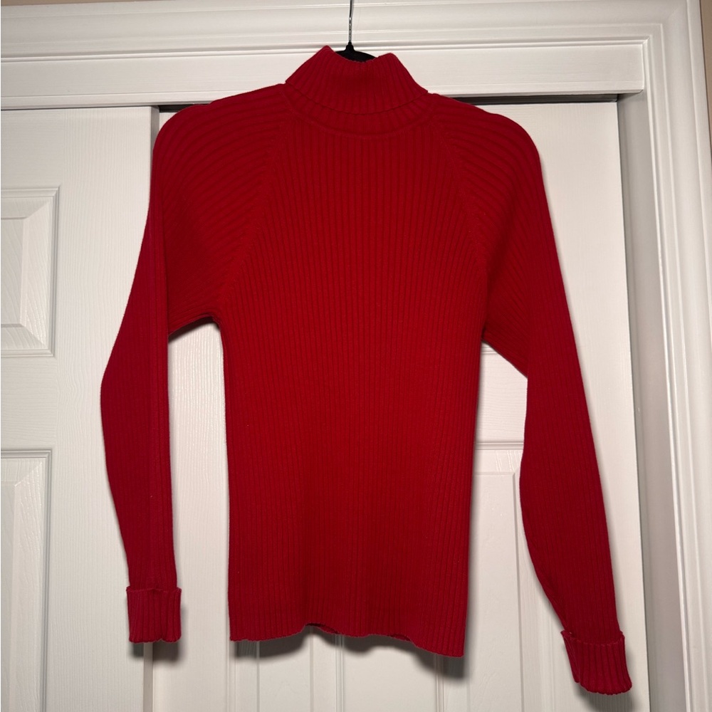 Classic holiday ribbed turtleneck sweater for a RL inspired Christmas.